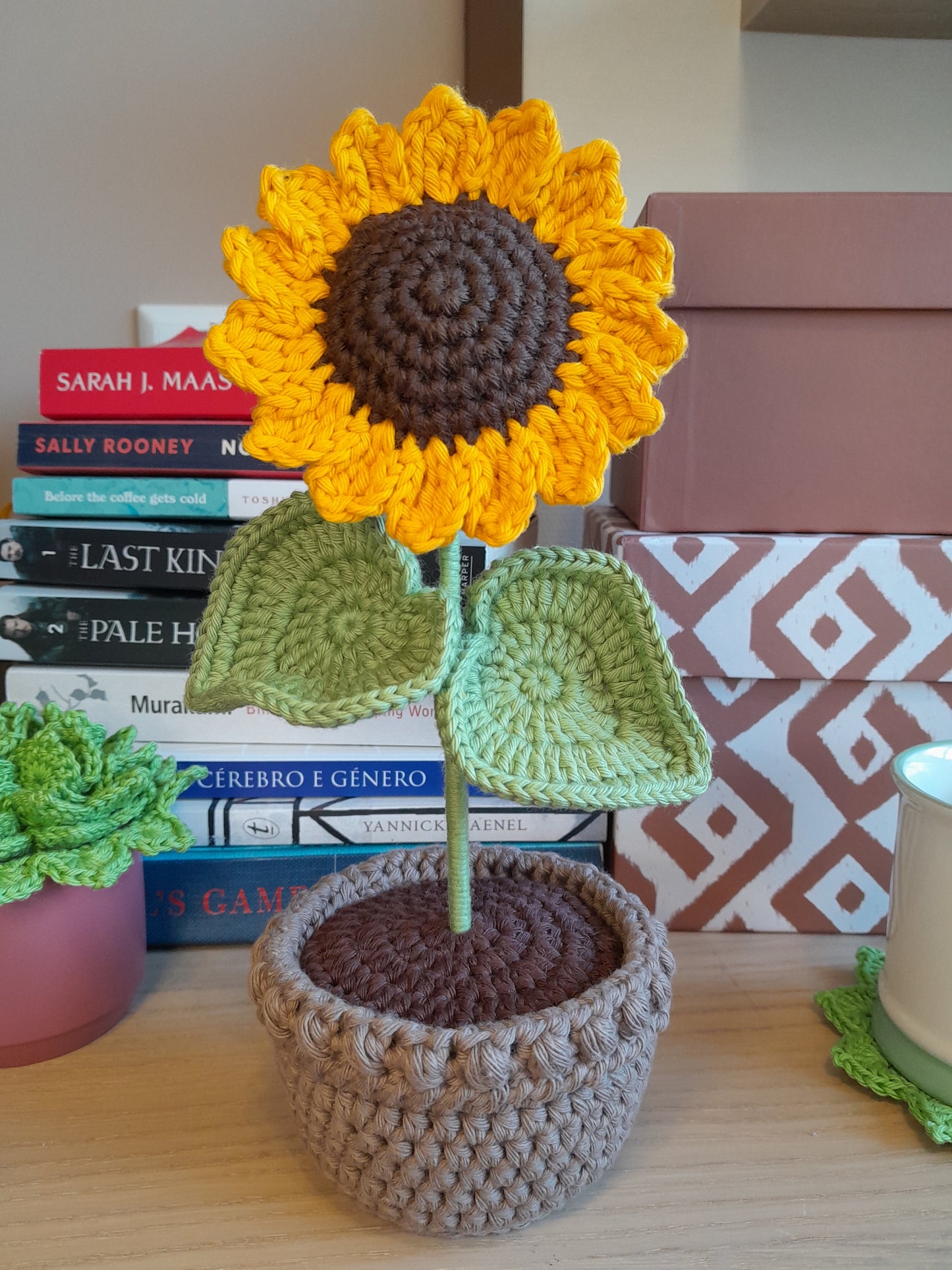 Crochet Sunflower Decoration 🌻 with vase