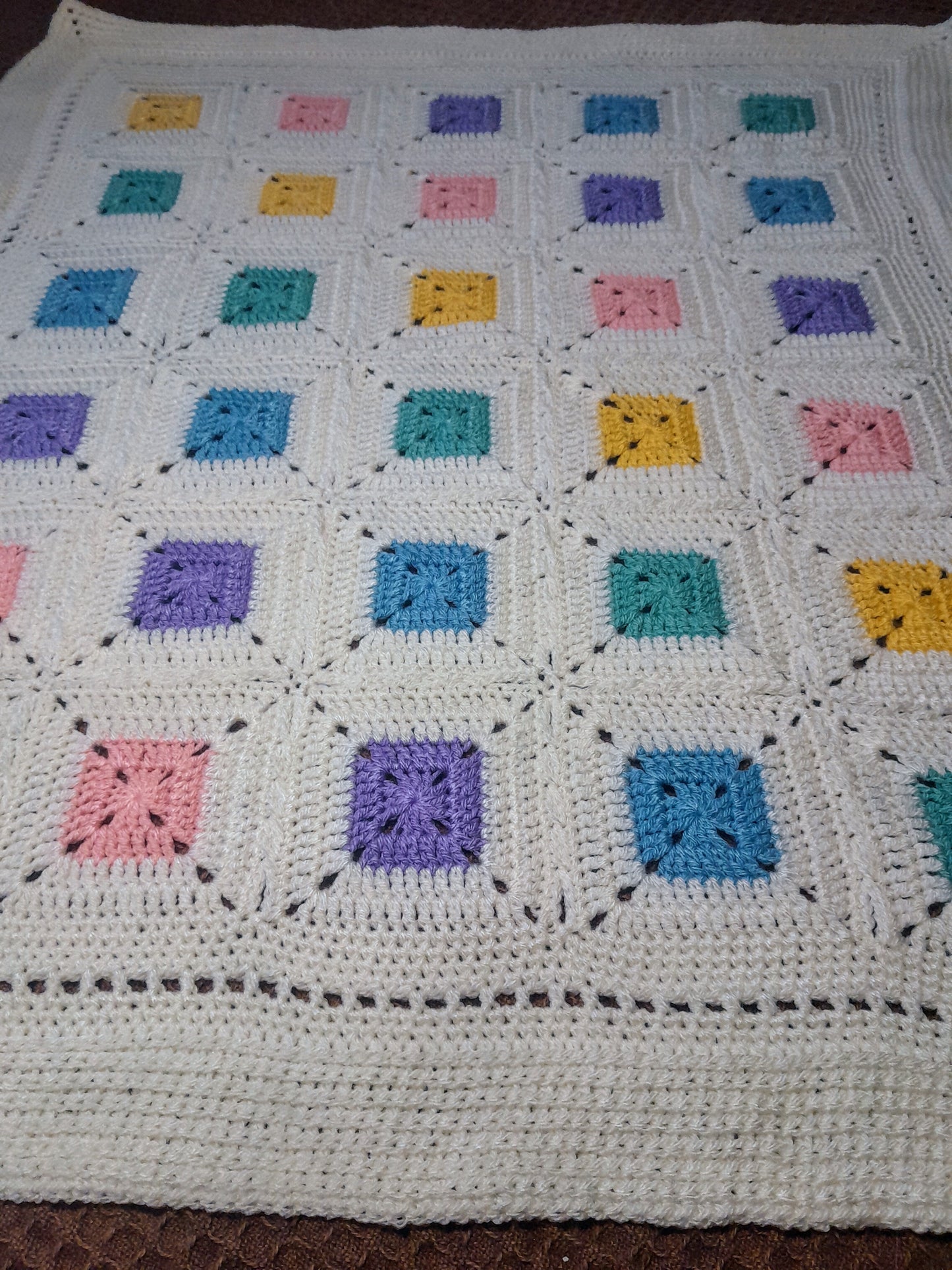 Pastel 🧁 Little Squares Baby Blanket▫️