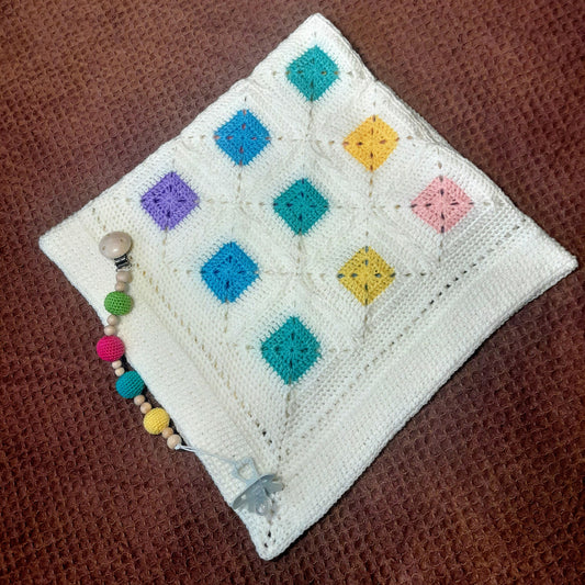 Pastel 🧁 Little Squares Baby Blanket▫️