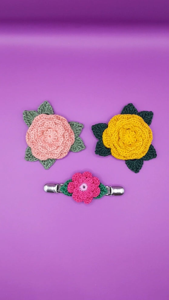 Crochet Flower Brooch