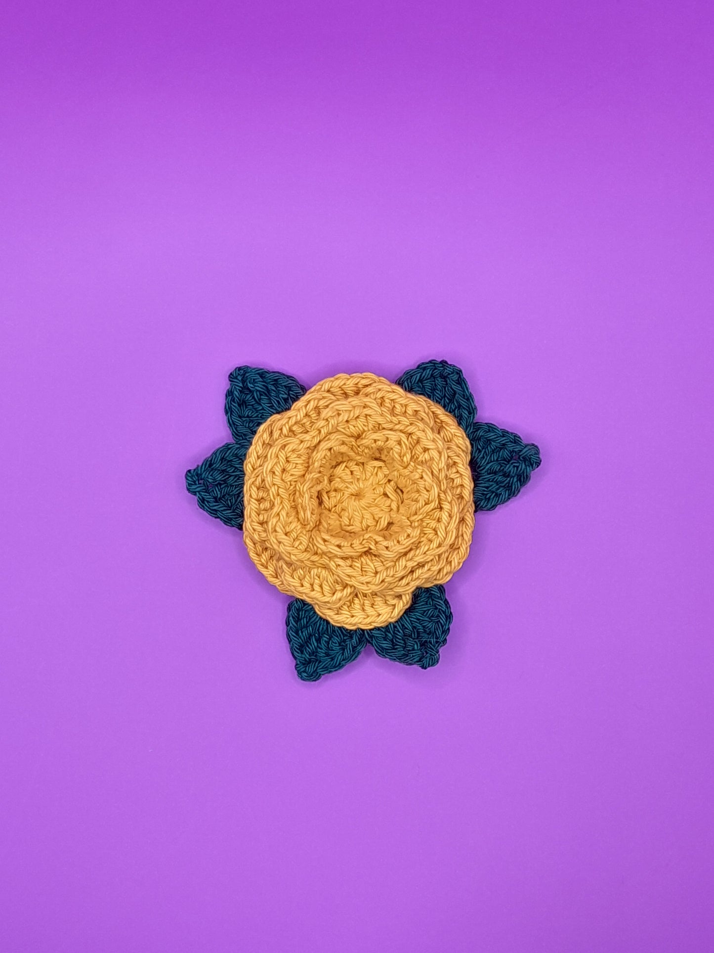 Crochet Flower Brooch